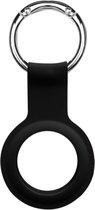 Devia Apple AirTag Silicone  Sleutelhanger Key Ring  Zwart - Airtag Beschermhoesje - Apple Airtag hoes - Siliconen Airtag hoesje