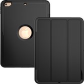 Apple iPad 6 9.7 (2018) Hoes - Mobigear - Shockproof Tri-Fold Serie - Hard Kunststof Bookcase - Zwart - Hoes Geschikt Voor Apple iPad 6 9.7 (2018)