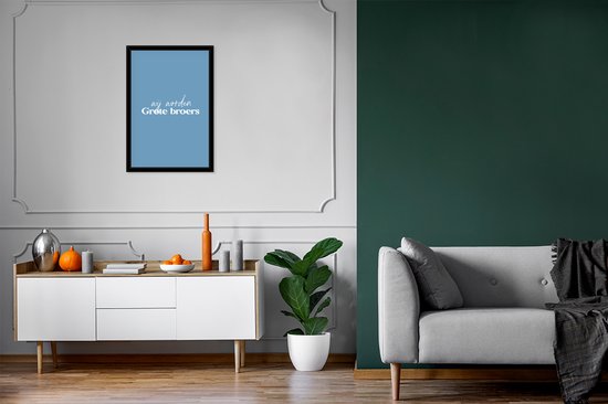 Cadre photo avec affiche - Proverbes - Nous serons grands frères - Citations - Grand frère - Frères - 40x60 cm - Cadre pour affiche