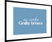 Cadre photo avec affiche - Citations - Nous serons grands frères - Grand frère - Proverbes - 120x80 cm - Cadre pour affiche
