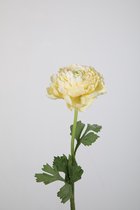 Kunstbloem - Boterbloem - Ranunculus - topkwaliteit decoratie - 2 stuks - zijden bloem - Geel - 49 cm hoog