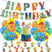 Dinosaurus Thema Verjaardag Trek Vlag Latex Ballon Set/Kinderfestival Set