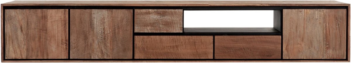 24Designs Metropole Hangend TV-Meubel XL - B235 X H40 Cm - Teakhout