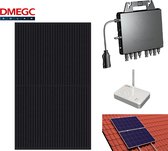 Pakket 4 stuks DMEGC 330wp Glas/Glas - APSystems QS1 micro omvormer - Schuin dak - Landscape