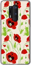 Coque OnePlus 8 Pro - Fleurs - Coquelicot - Motif - Coque de téléphone en Siliconen