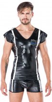 Andalea Sexy Wetlook Politie set- zwart S/M