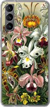 Geschikt voor Samsung Galaxy S21 hoesje - Orchidee - Haeckel - Kunst - Siliconen Telefoonhoesje