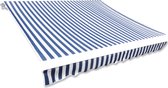 Decoways - Luifeldoek 4x3 m canvas blauw en wit