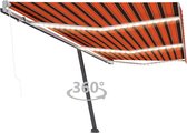 Everest Luifel automatisch met LED windsensor 600x300 cm oranje bruin