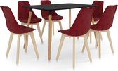 Decoways - 7-delige Eethoek wijnrood