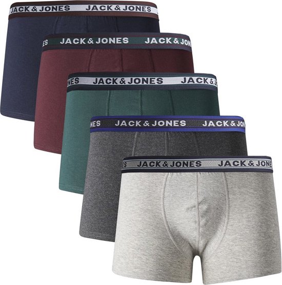 Jack & Jones Plus Size Boxershorts Heren JACOLIVER 5-Pack - Maat 6XL