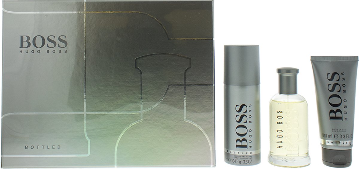 Hugo Boss Bottled geschenkset - 100 ml eau de toilette  + 150 ml deodorant spray + 100 ml showergel - Hugo Boss