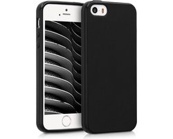 kwmobile telefoonhoesje geschikt voor Apple iPhone SE (1.Gen 2016) / iPhone 5 / iPhone 5S - Hoesje voor smartphone - Back cover in mat zwart