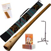 DIDGERIDOO-PAKKET:  Didgeridoo 120cm inclusief didgeridoobag - bijenwas - lesvideo - didgeridoostandaard