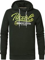 Petrol Industries - Heren Hoodie met logoartwork - Groen - Maat XL