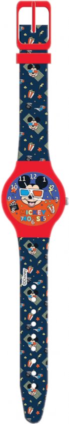 Disney Horloge Mickey Mouse Junior 22,5 Cm Donkerblauw/rood