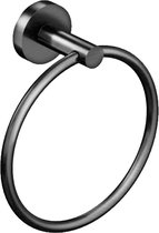 Aloni Handdoekring 16cm Gunmetal Grijs