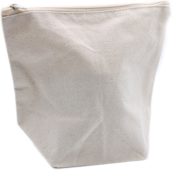 Toilettas van Natuurlijk Katoen - Beige - 285ml - 18cm x 20cm x 10cm