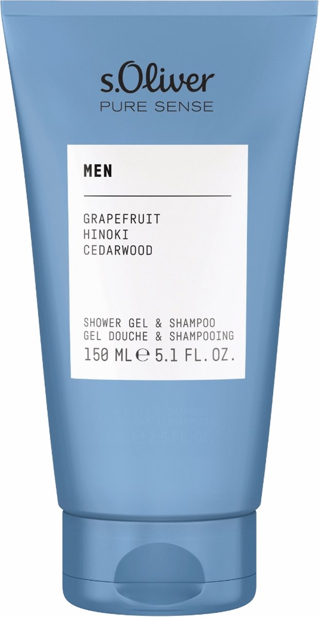 S.OLIVER - Pure Sense Man Showergel - 150 ml - Heren douchegel