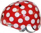 fietshelm polka rood maat 48/54 cm