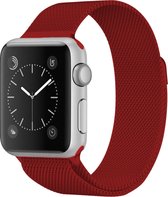Mobigear Milanese Roestvrij Staal Bandje Geschikt voor Apple Watch Series 3 (42mm) - Rood