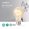 Nedis SmartLife LED Filamentlamp - Wi-Fi - E27 - 350 lm - 5.5 W - Koel Wit / Warm Wit - 1800 - 6500 K - Glas - Android / IOS - A60 - 1 Stuks