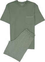 SCHIESSER heren shortama - kaki siesta -  Maat: XL