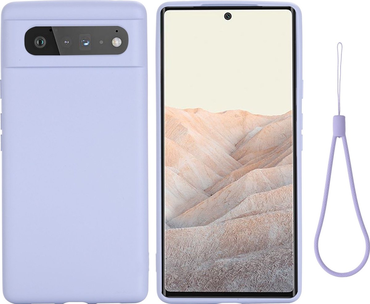 Mobigear Hoesje geschikt voor Google Pixel 6 Siliconen Telefoonhoesje | Mobigear Rubber Touch Backcover | Pixel 6 Case | Back Cover - Paars