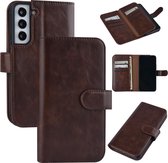 UNIQ Accessory Samsung Galaxy S22 Bruin Kunstleer Book Case Telefoonhoesje - Bescherming & Stijl