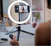 Selfie Ring Light met bluetooth afstandbediening met statief - 3 Soorten Licht - LED - vlog lamp - camera lamp - make up lamp - TIKTOK lamp -