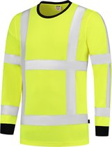 Tricorp t-shirt RWS Birdseye lange mouw - 103002 - fluor geel - maat 7XL