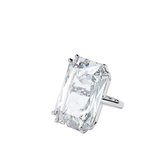 Swarovski Damen-Damenring Metall Swarovski-Kristall 60 Zilver 32016365