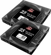50x Zwarte servetten 2-laags van papier 33 x 33 cm - Tafeldecoratie 2-laags papieren wegwerp servetjes