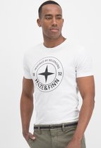 Haze & Finn T-shirt Tee Logo Circle Me 0018 Arctic White Mannen Maat - XL