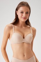 Viuma Vrouw Beige 604561 Push up Beha Micro bh met Beugel Dagelijks Comfort Hoogwaardig Kwaliteit