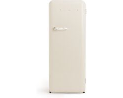 CREATE - Koelkast in retrostijl - Gebroken wit - Handvat Marmer - FRIDGE RETRO 281L