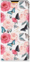 Flipcase Cadeautjes voor Moederdag Geschikt voor Samsung Galaxy M52 Smartphone Hoesje Butterfly Roses