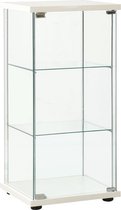 Decoways - Vitrinekast gehard glas wit