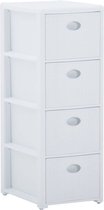 Decoways - Ladekast 4 lades 30x40x80 cm wit