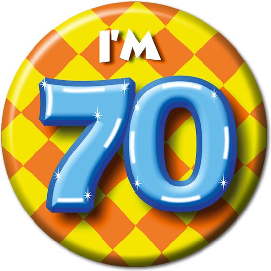 Paper Dreams Button 70 jaar - 55mm
