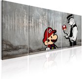 Schilderij - Mario Bros on Concrete.