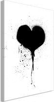 Schilderij - Destroyed Heart (1 Part) Vertical.