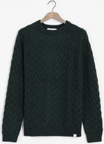 Sissy-Boy - Donkergroene cable knit trui