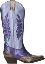 Sacha - Dames - Paarse metallic cowboylaarzen - Maat 38