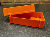 Eco-poly - Broodtrommel Oranje - Lunchbox - Brooddoos - 19x12x5 cm