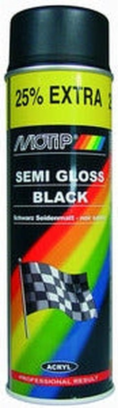 Laque acrylique satinée Motip Noir - 500 ml