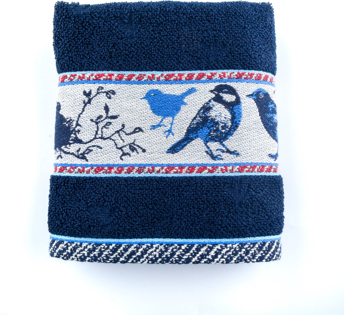 Bunzlau Castle Keukendoek Vogels Donkerblauw