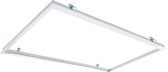 - LED paneel inbouw - 120x60cm Inbouw Framesysteem - Wit aluminium - inbouwmaat 1215x620 mm