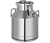 van Dam Exclusive® Melkkan emmer - Melkkan - Roestvrijstaal - Opbergemmer - Voor Olie Wijn Water Soep Havermout - Opslag container - 20 L