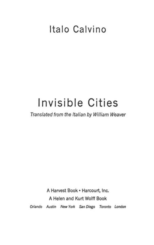 Invisible Cities - cover